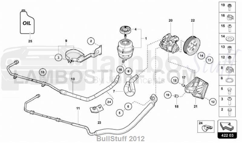 2017 Lamborghini AVENTADOR S CANADA FOR POWER STEERING (422.03.00)